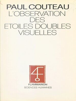 cover image of L'observation des étoiles doubles visuelles